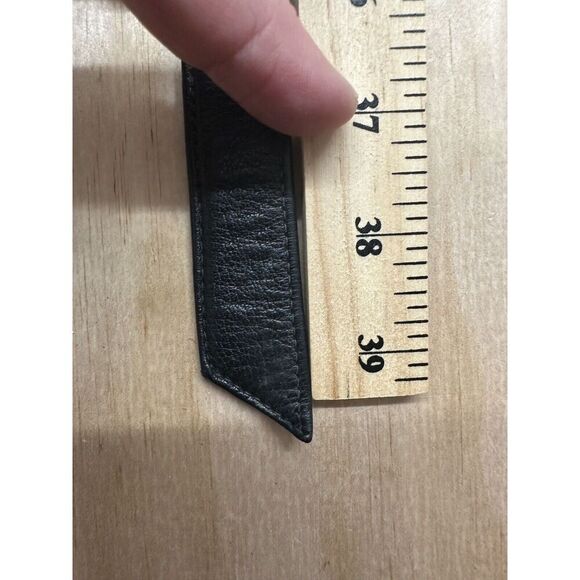 Eberle Belt Black Leather Silver 125 Buckle 32 - Picture 6 of 6